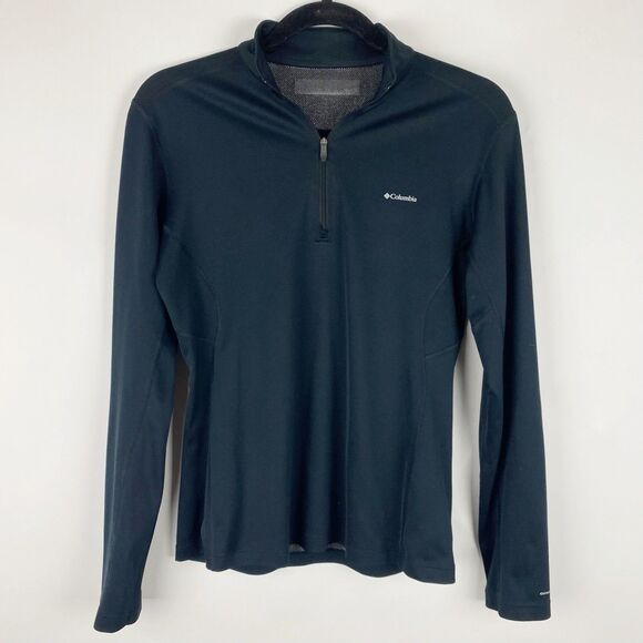 COLUMBIA Omni-Heat Black LS 1/4 Zip Pullover Top - Size M - Picture 1 of 3